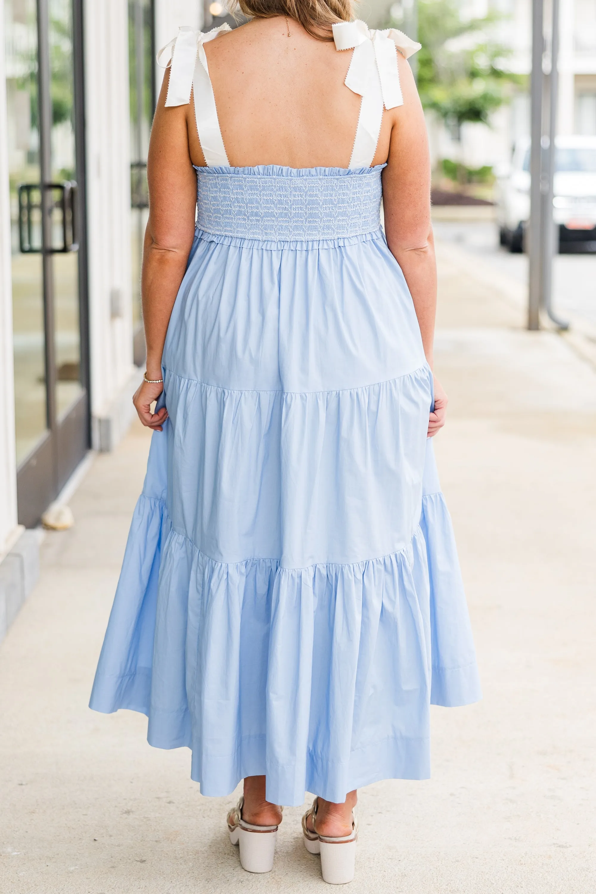 Midnight Garden Dress, Ice Blue