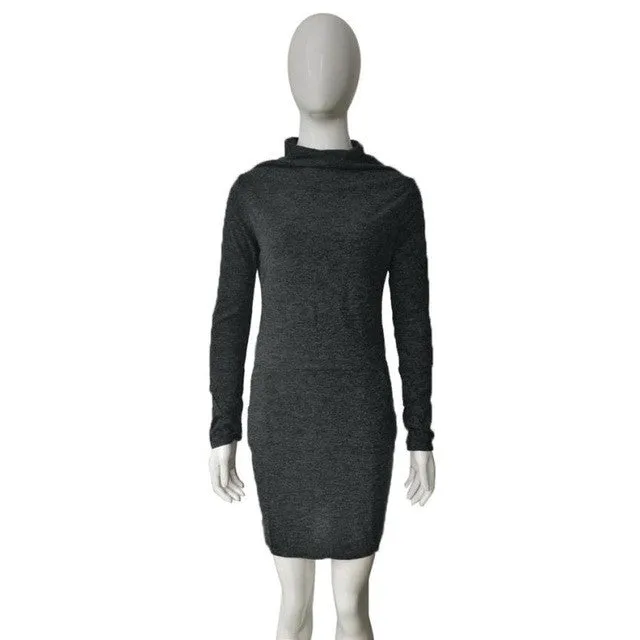 mokingtop Long Sleeve Women Dress Elegant Ladies Autumn Casual Wear Dress Package Hip Slim Office Dress Roupas Femininas#A11 SM6