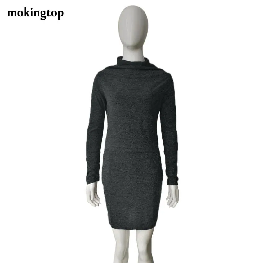 mokingtop Long Sleeve Women Dress Elegant Ladies Autumn Casual Wear Dress Package Hip Slim Office Dress Roupas Femininas#A11 SM6