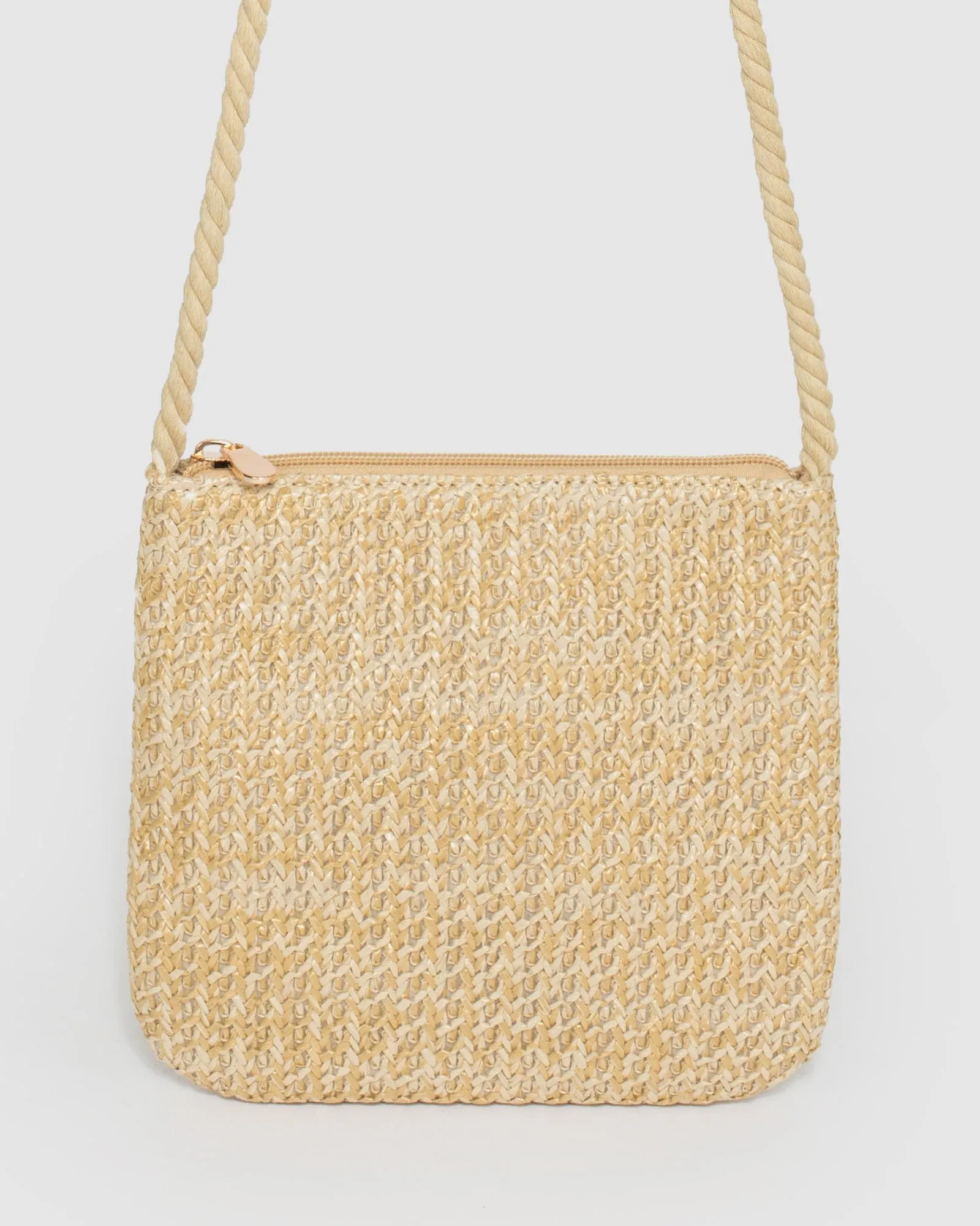 Natural Catalina Tassel Crossbody Bag