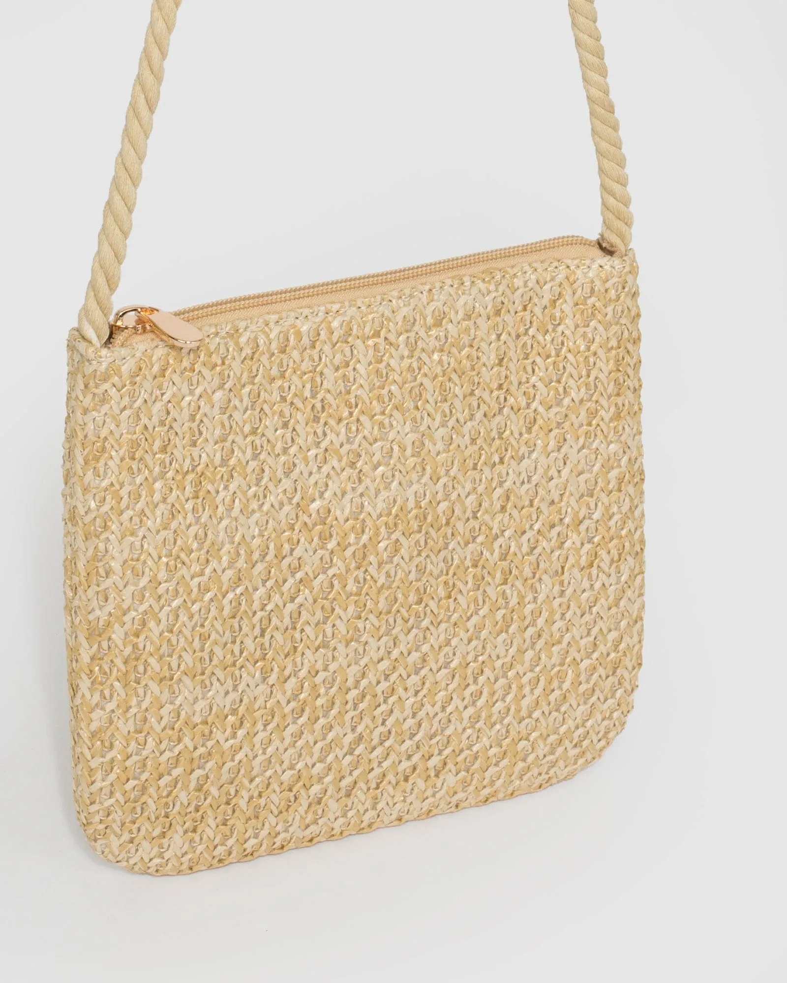 Natural Catalina Tassel Crossbody Bag