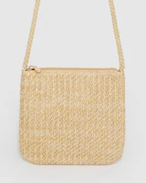 Natural Catalina Tassel Crossbody Bag