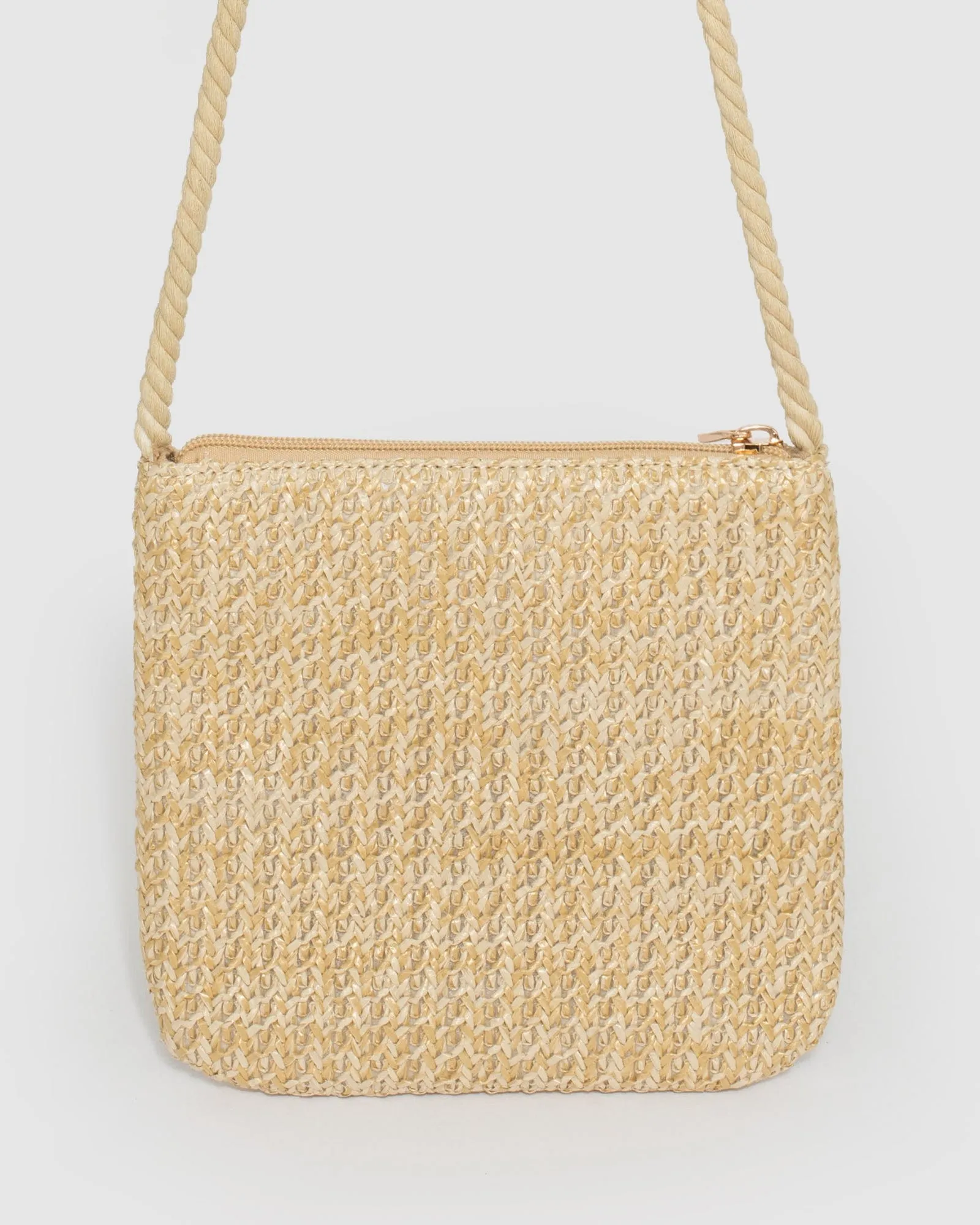 Natural Catalina Tassel Crossbody Bag