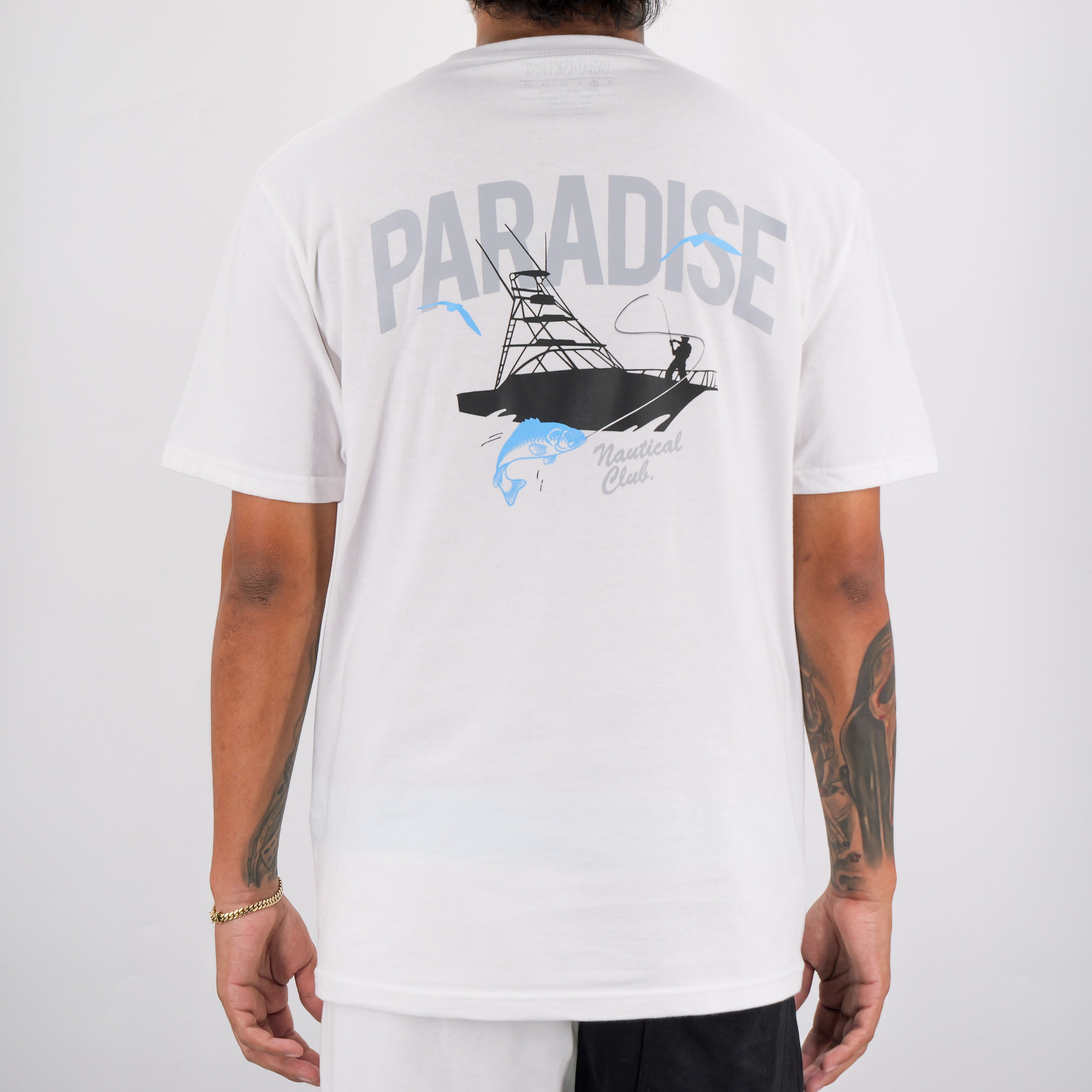 NAUTICAL TEE WHITE/BLUE