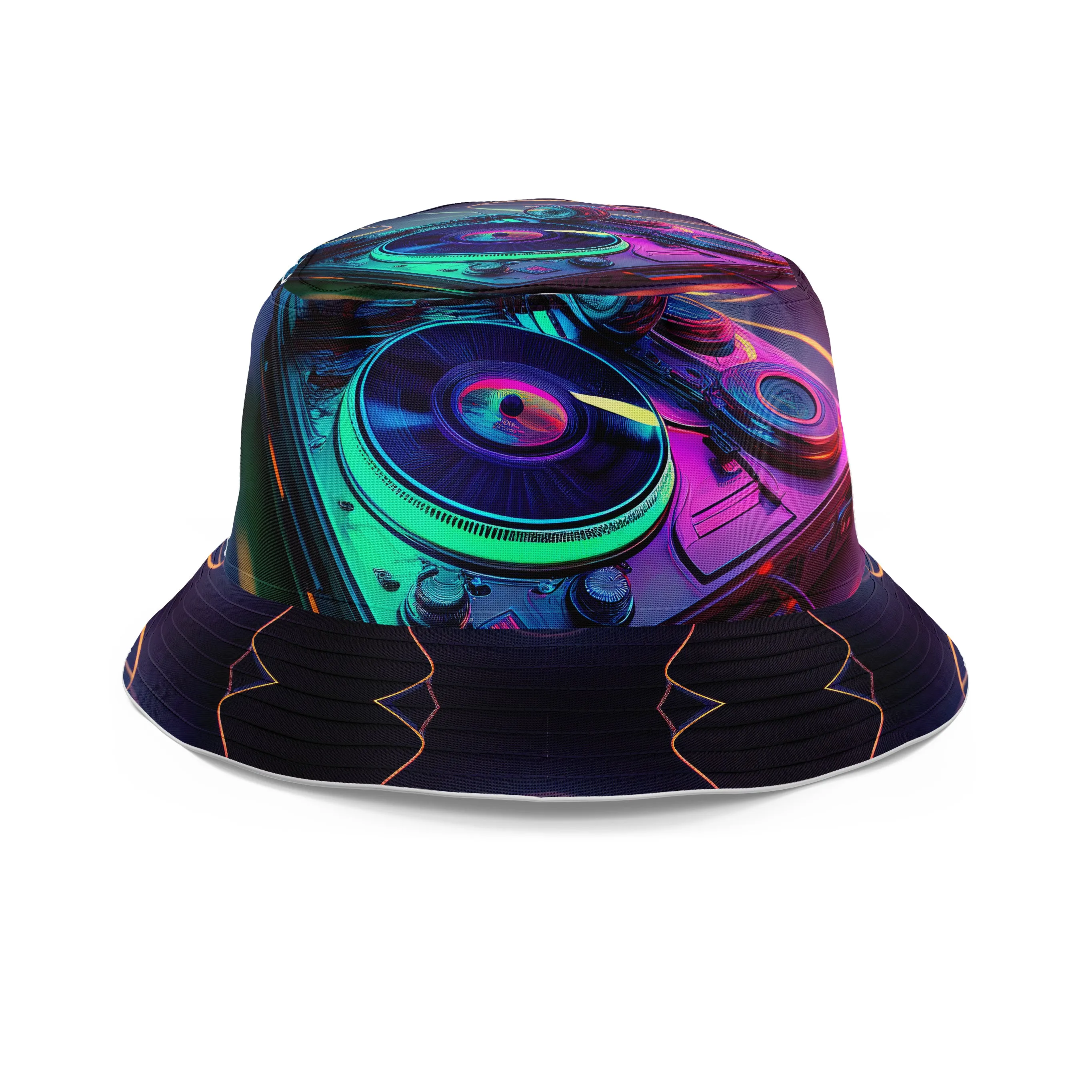 Neon Turntables Bucket Hat