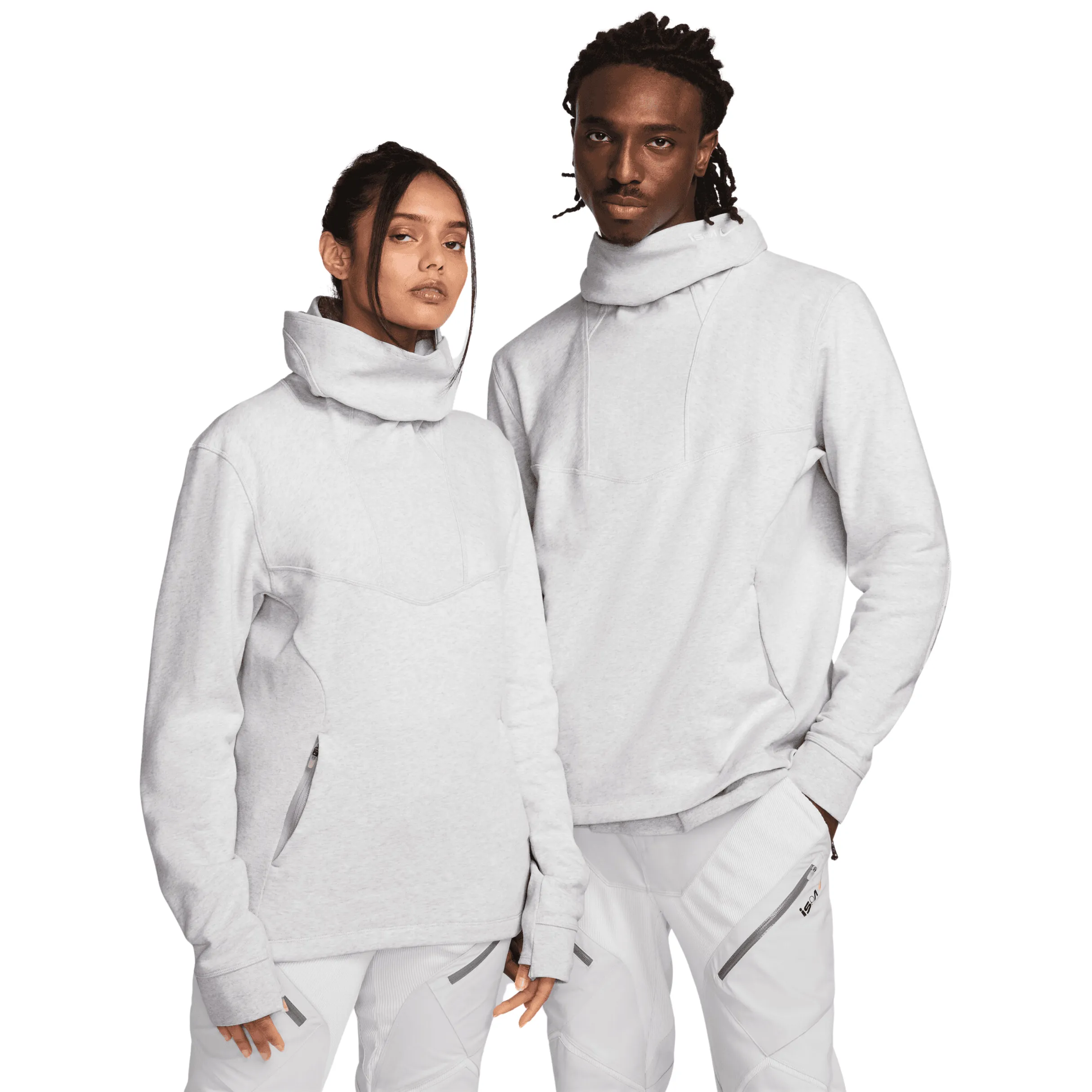 Nike ISPA Hoodie - Birch Heather/Pale Grey/Opti Yellow