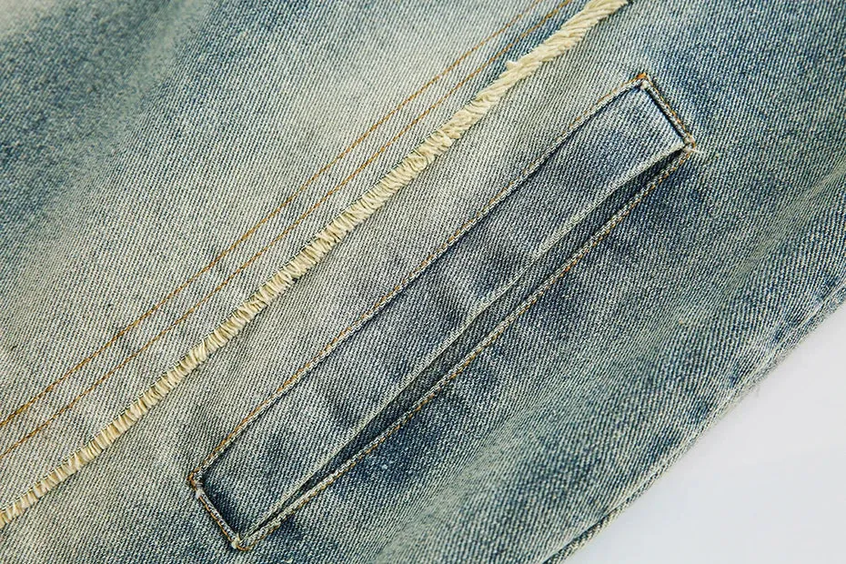 'Nomad' Frayed Denim Hoodie