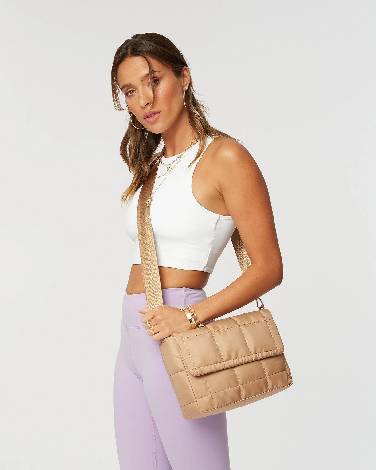 Nude Halia Quilt Crossbody Bag