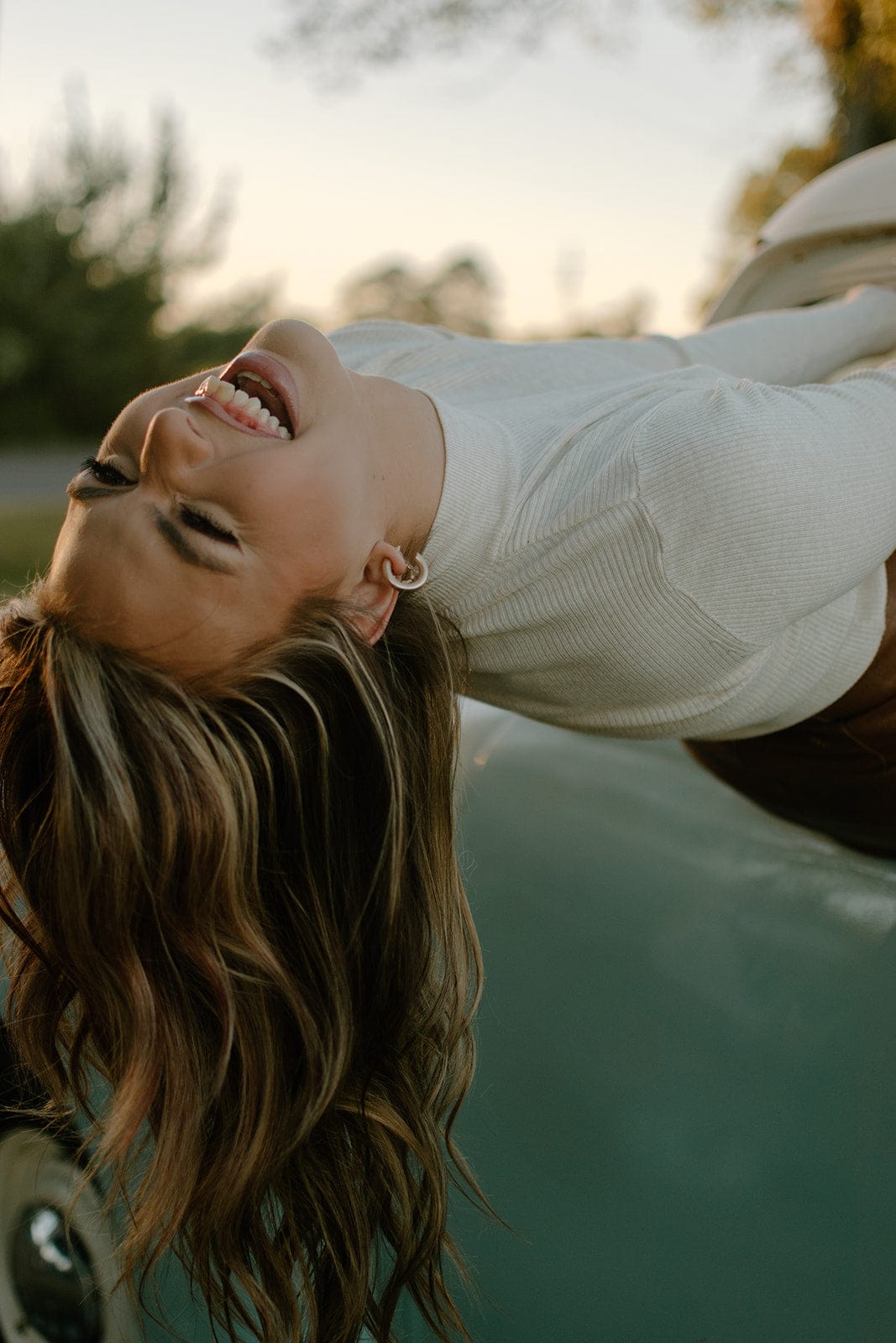 Oatmeal Ribbed Long Sleeve Top