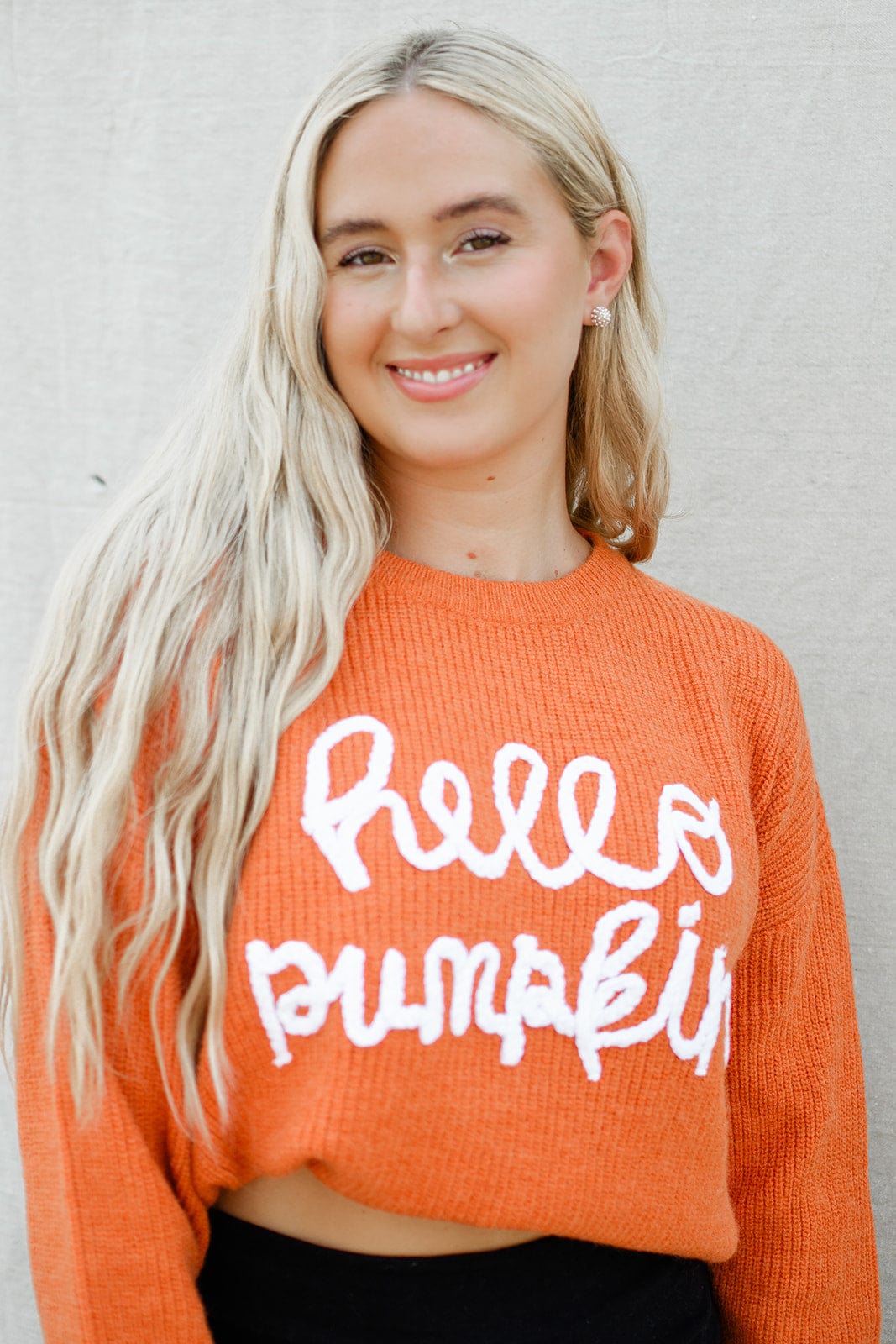 Orange Hello Pumpkin Sweater