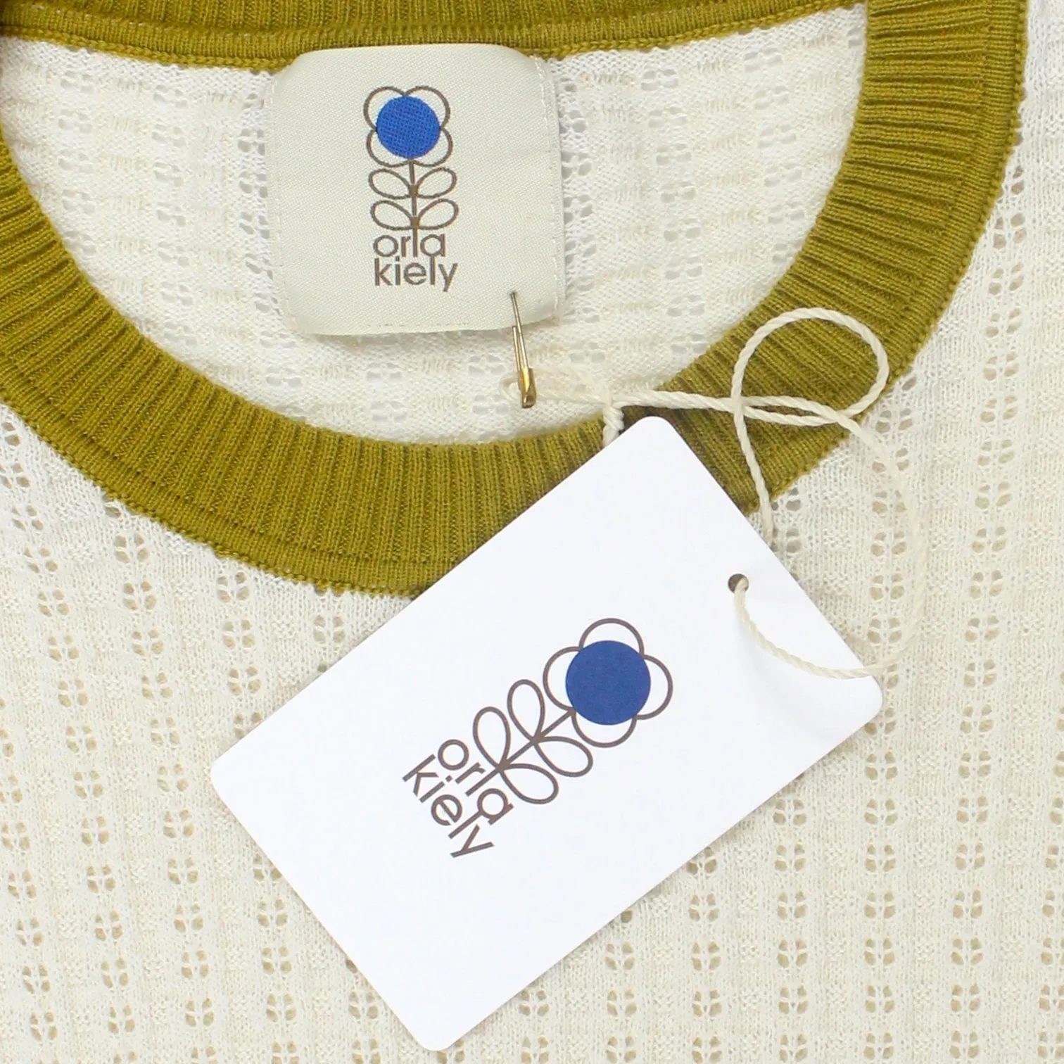 Orla Kiely Blue Contrast Cardigan