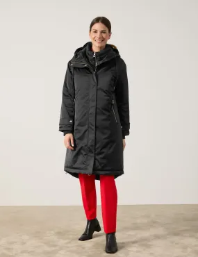 Outdoor coat with a quilted insert