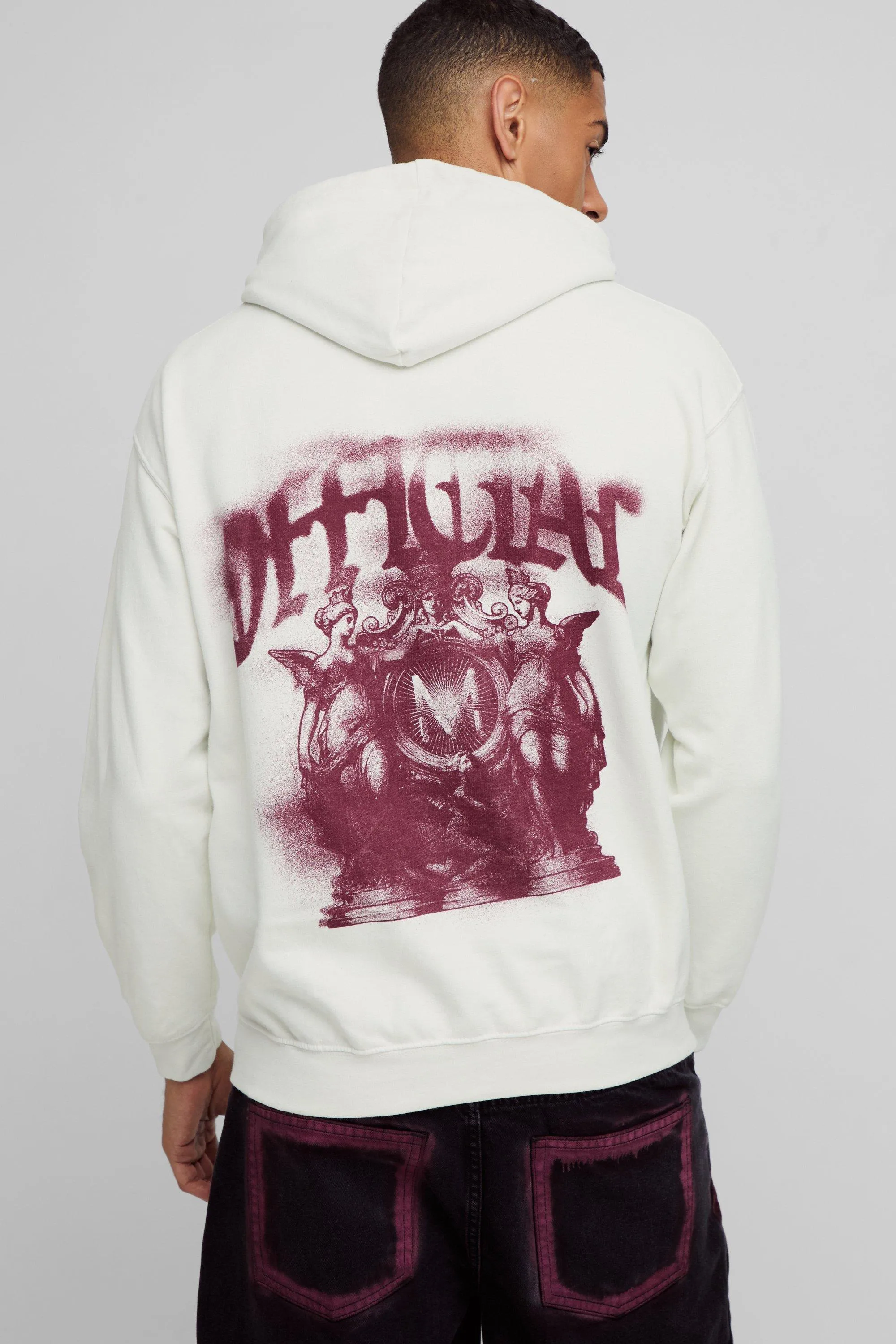 Oversized Official M Renaissance Graphic Washed Hoodie