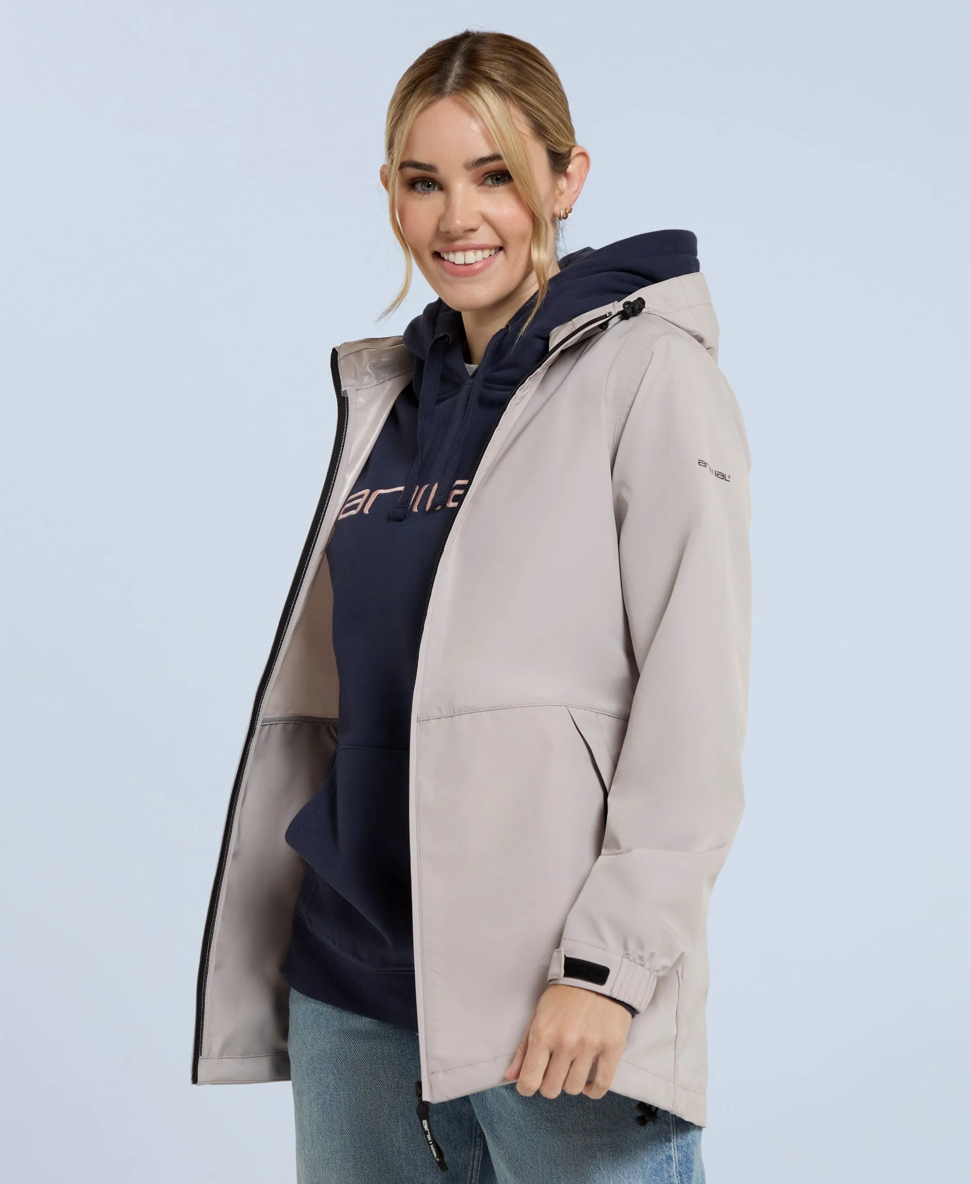 Pace Womens Packable Jacket - Light Beige