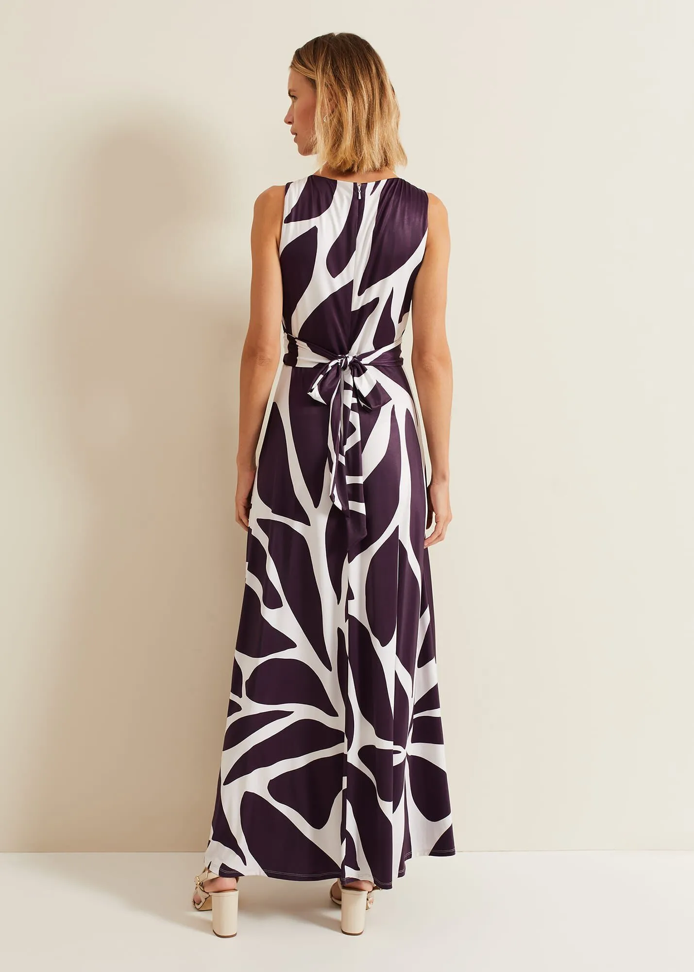 Palmer Leaf Print Maxi Dress