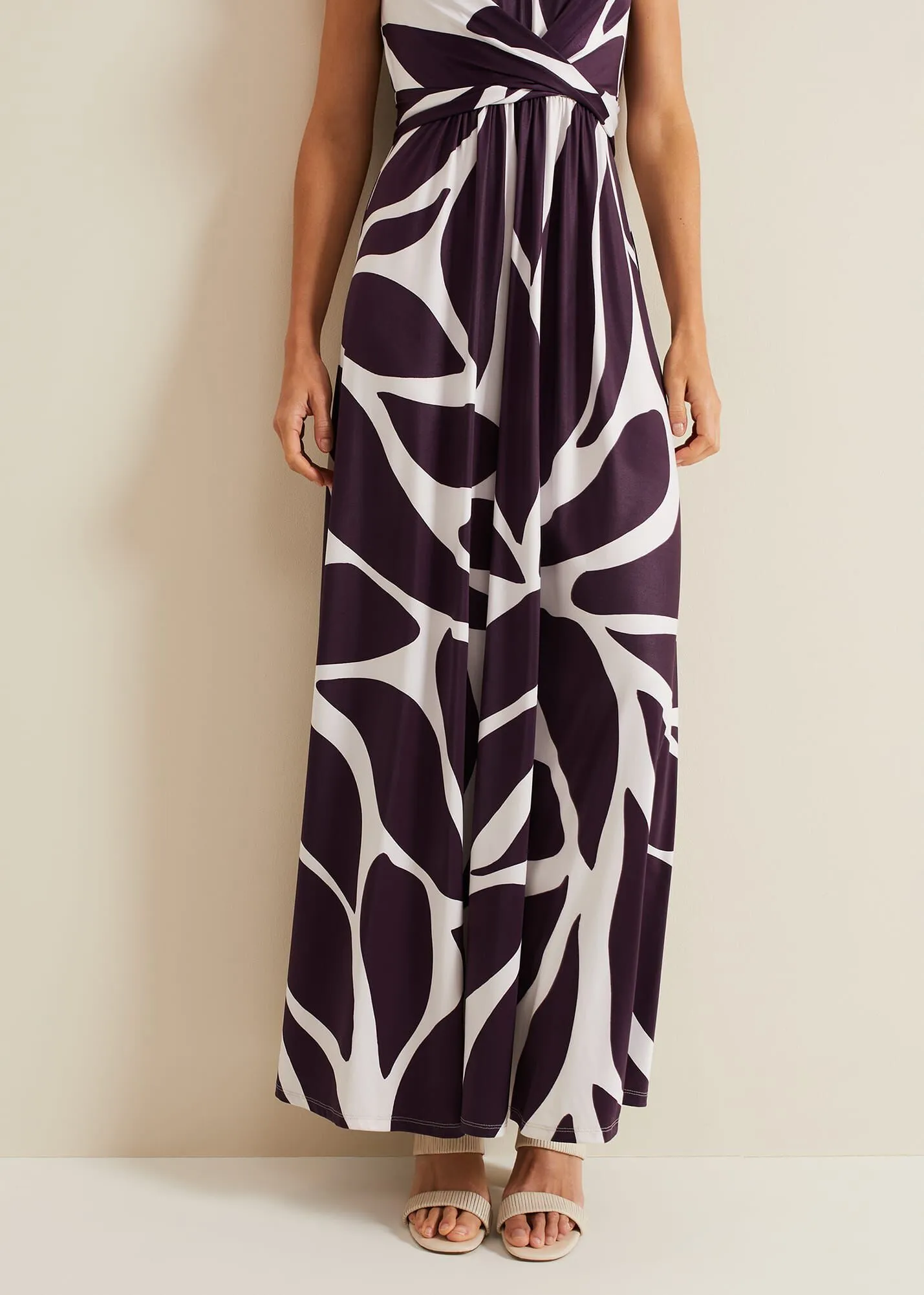 Palmer Leaf Print Maxi Dress