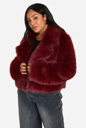 Plus Short Faux Fur Jacket