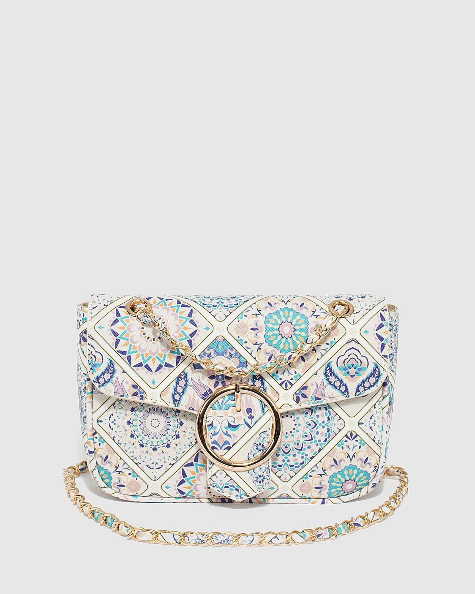 Print Maeve Chain Crossbody Bag