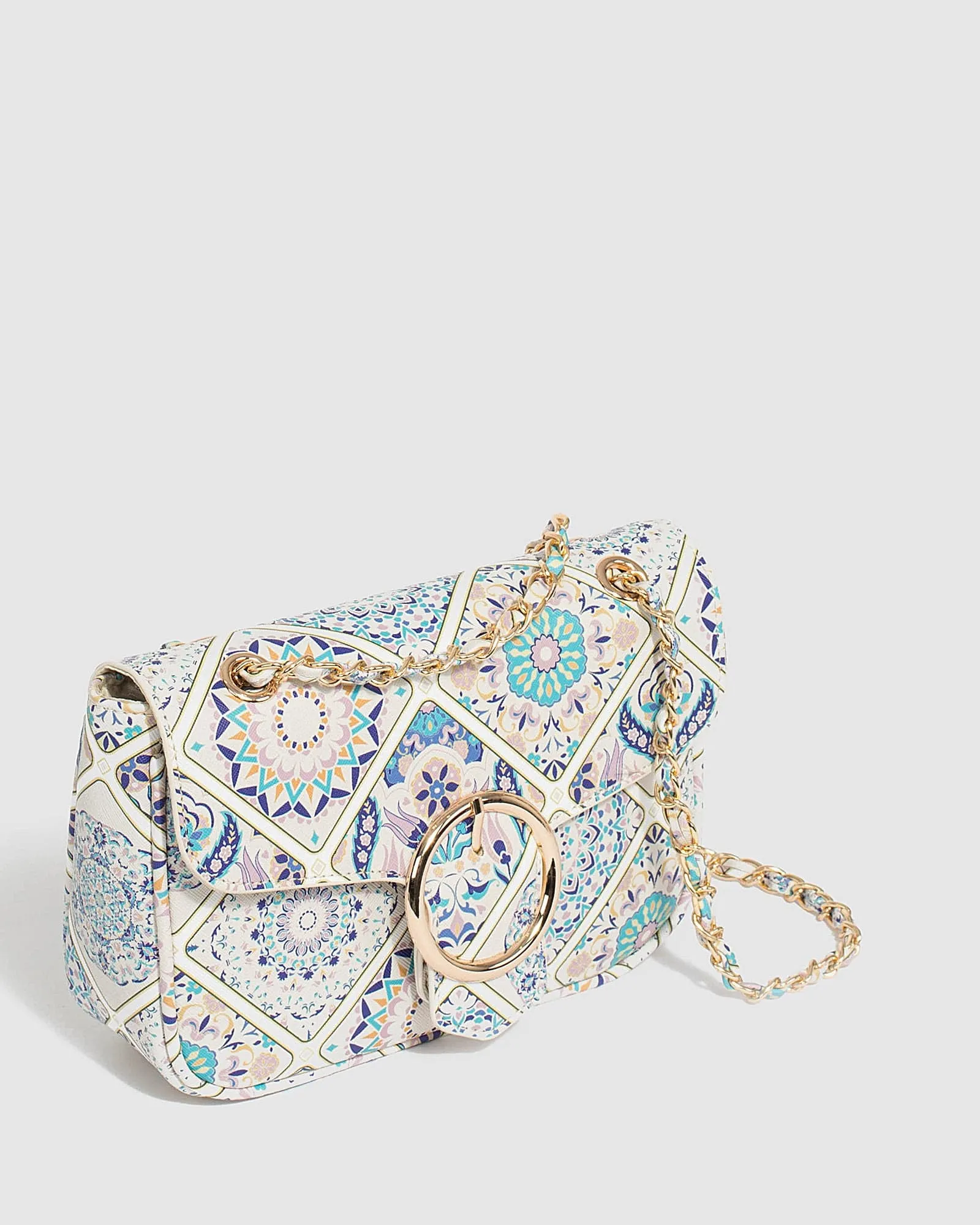 Print Maeve Chain Crossbody Bag