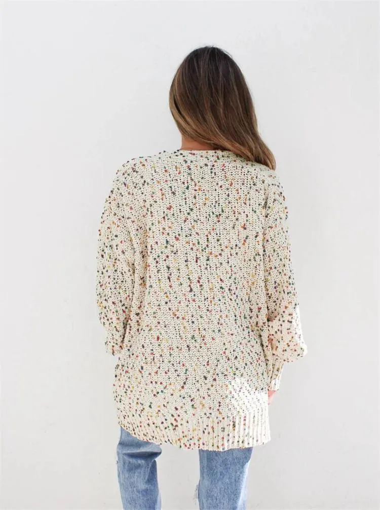 Pull Cardigan en Tricot Haut Ouvert