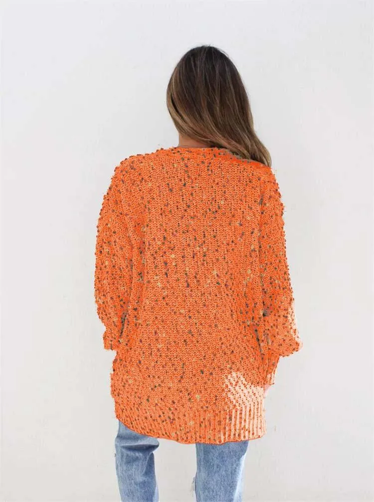 Pull Cardigan en Tricot Haut Ouvert