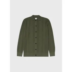 Rib Knit Jacket | Men | Hunter Green