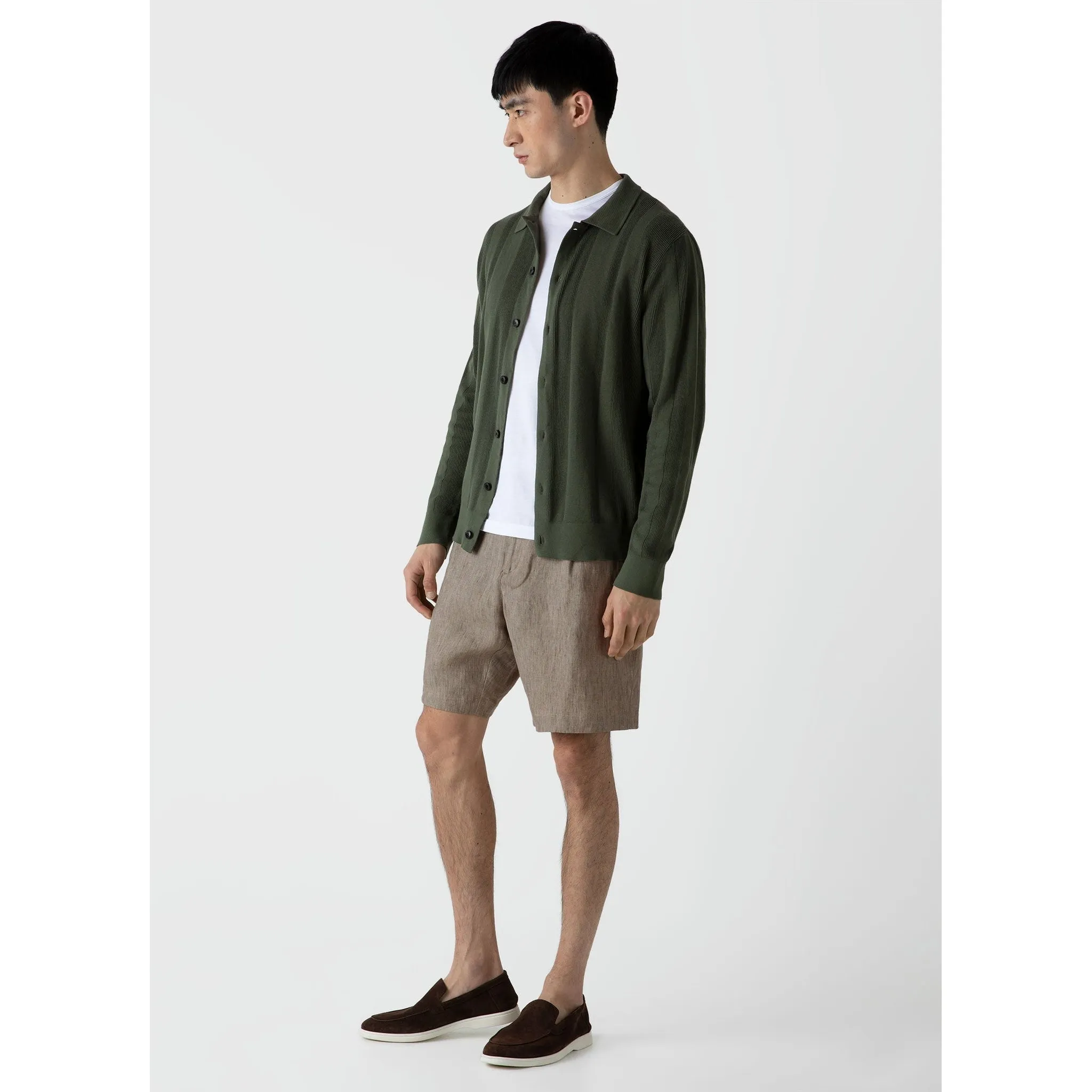 Rib Knit Jacket | Men | Hunter Green