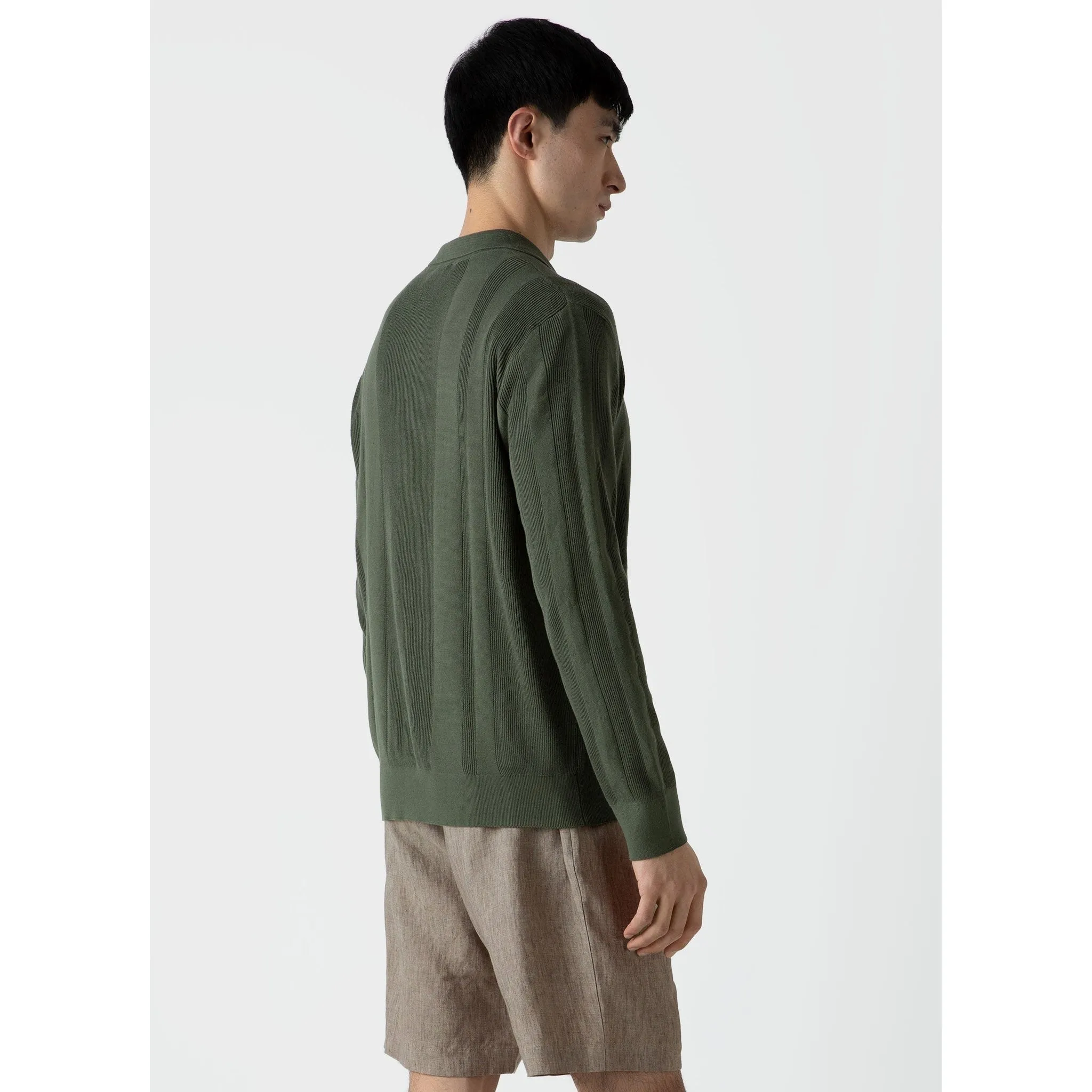 Rib Knit Jacket | Men | Hunter Green