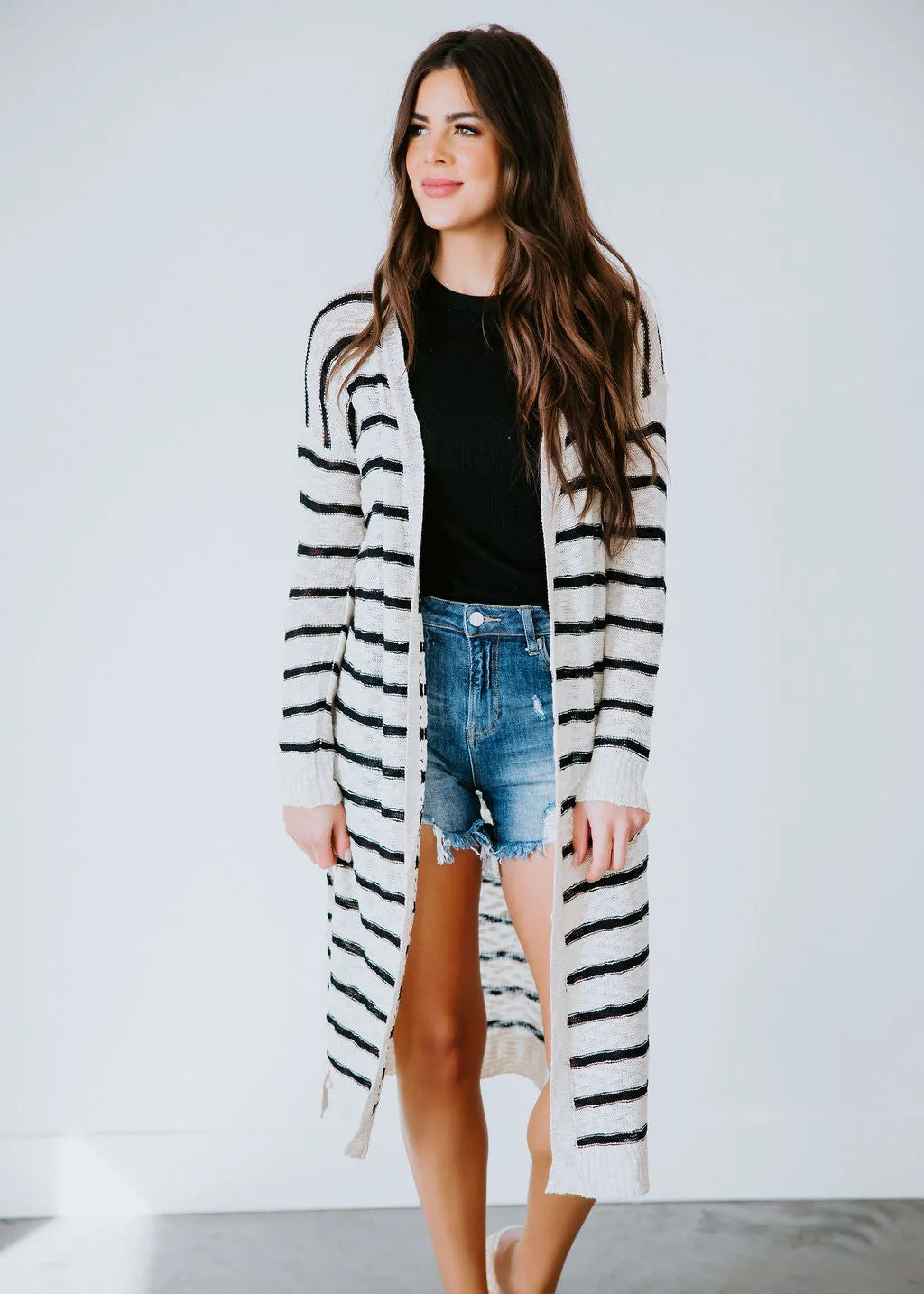 Robin Striped Longline Cardigan