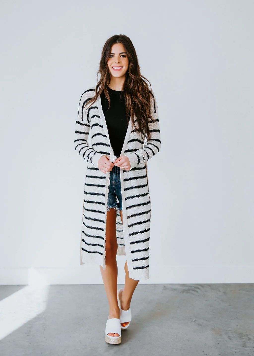 Robin Striped Longline Cardigan