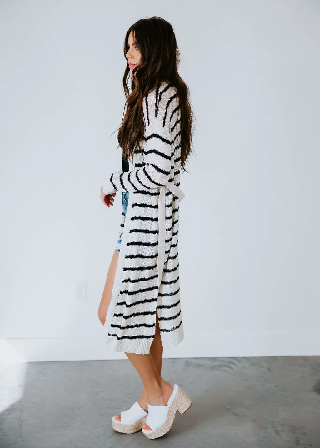 Robin Striped Longline Cardigan