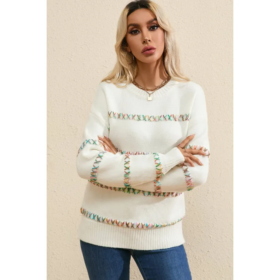 Round Neck Long Sleeve Sweater