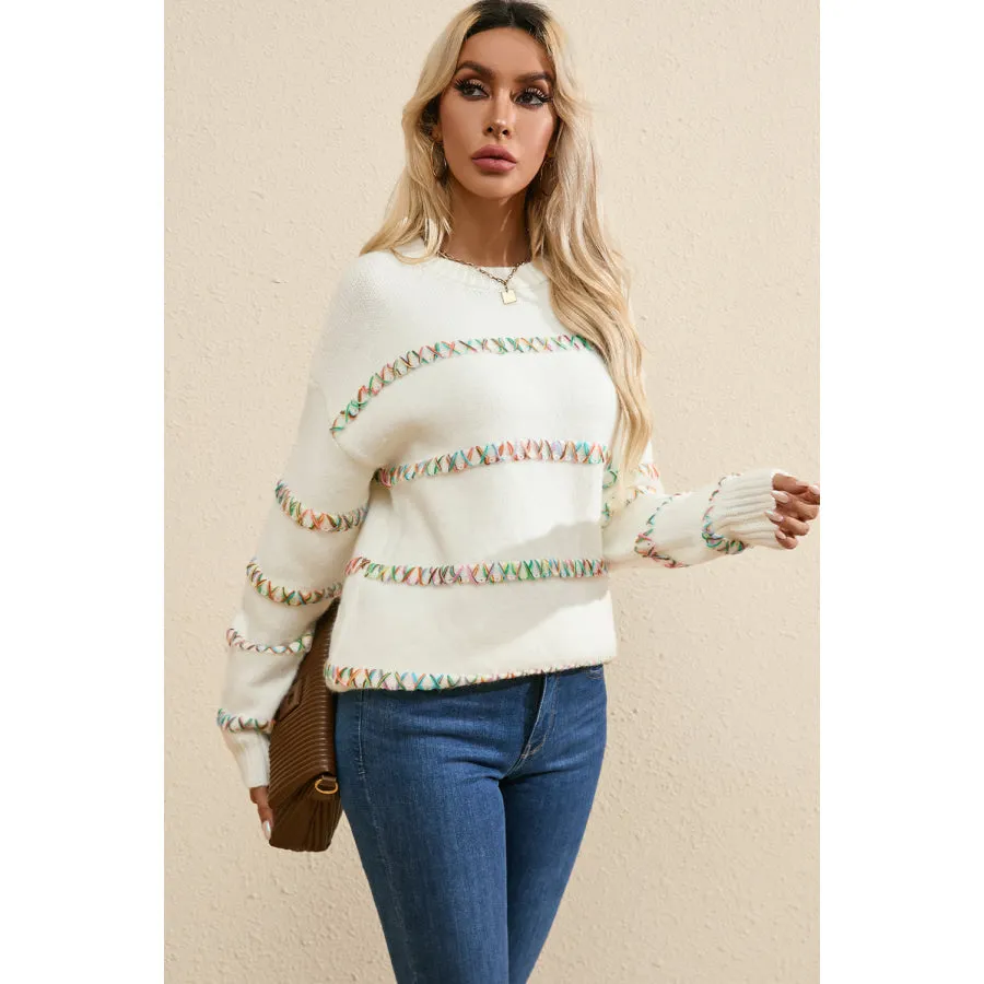 Round Neck Long Sleeve Sweater