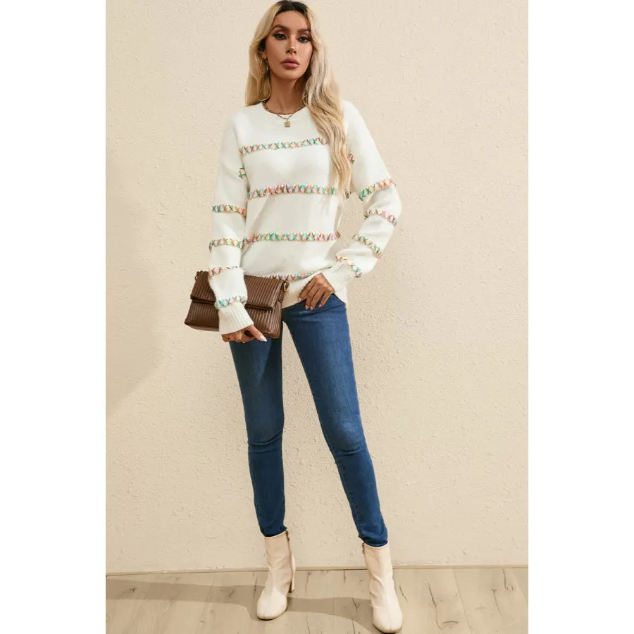 Round Neck Long Sleeve Sweater