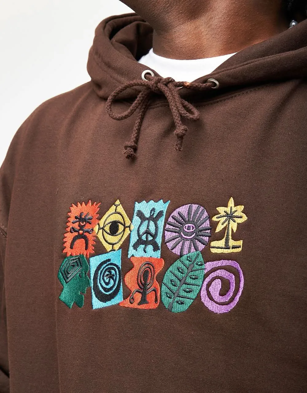 Route One Petroglyphic Pullover Hoodie - Hot Chocolate