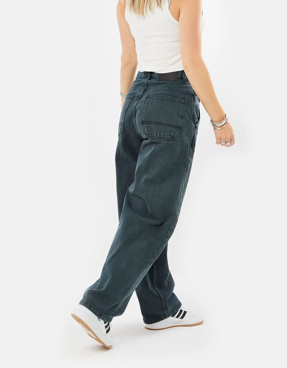 Route One Super Baggy Denim Jeans - Shaded Spruce