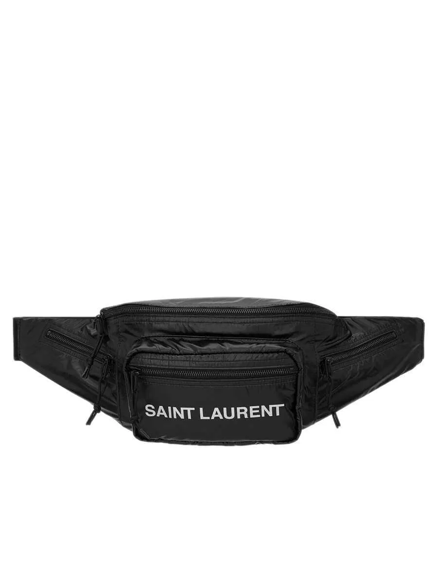 Saint Laurent Nuxx Crossbody Bag in Nylon with Saint Laurent Print