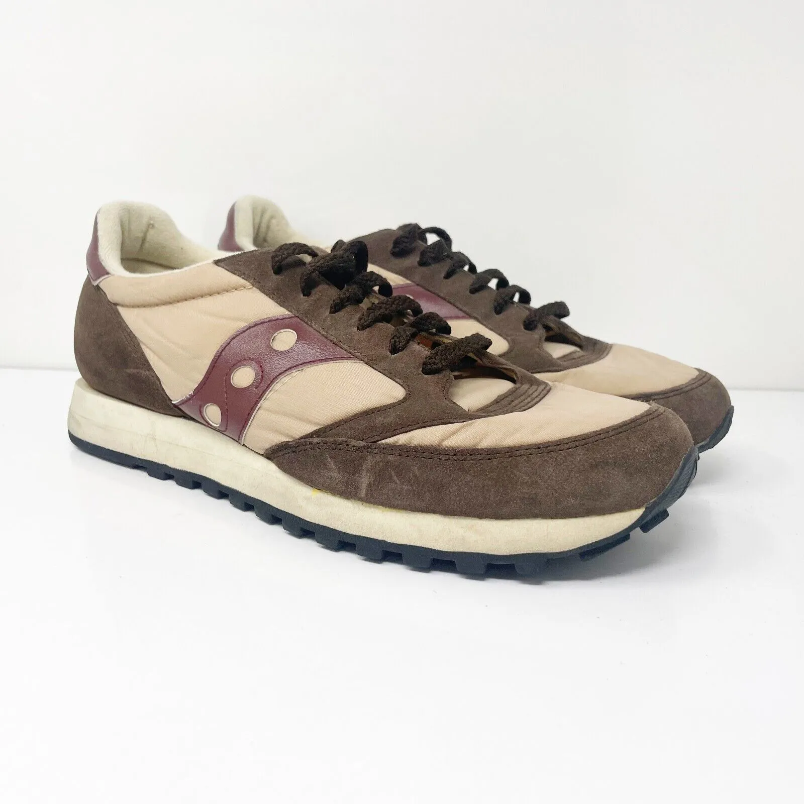 Saucony Mens Jazz Original 2044-126 Brown Casual Shoes Sneakers Size 11.5