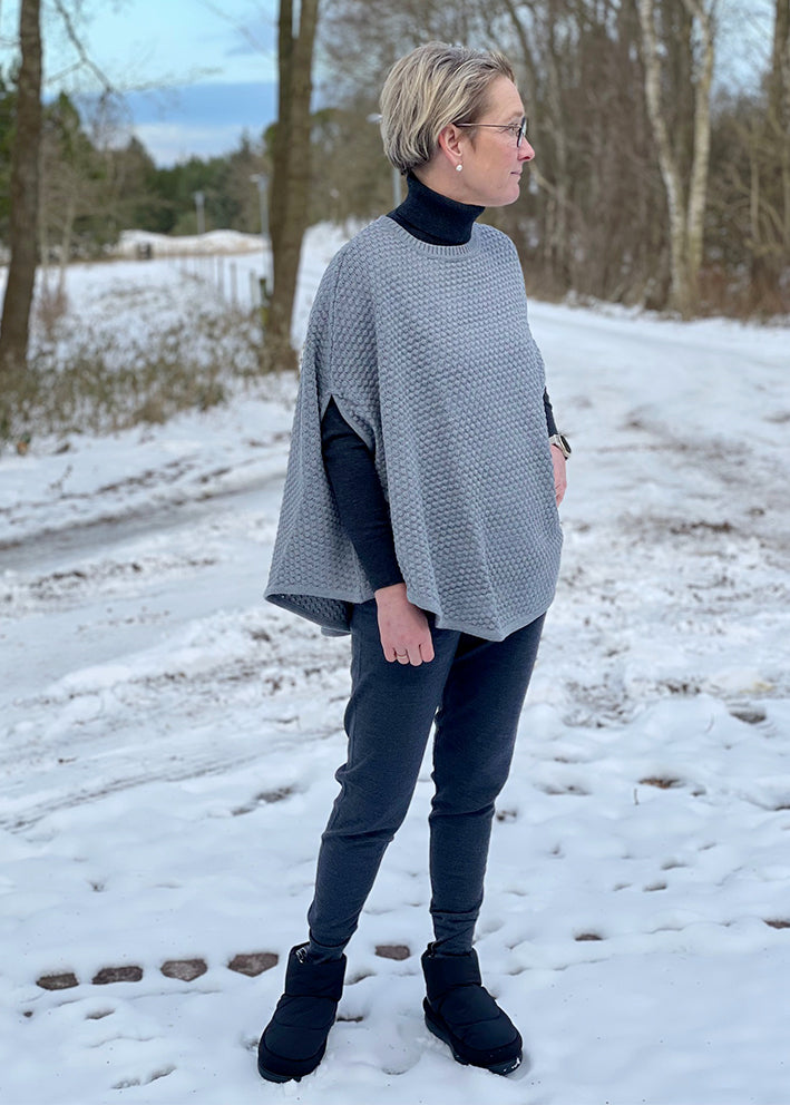 Sibin Linnebjerg Adi Poncho - Sweat Grey