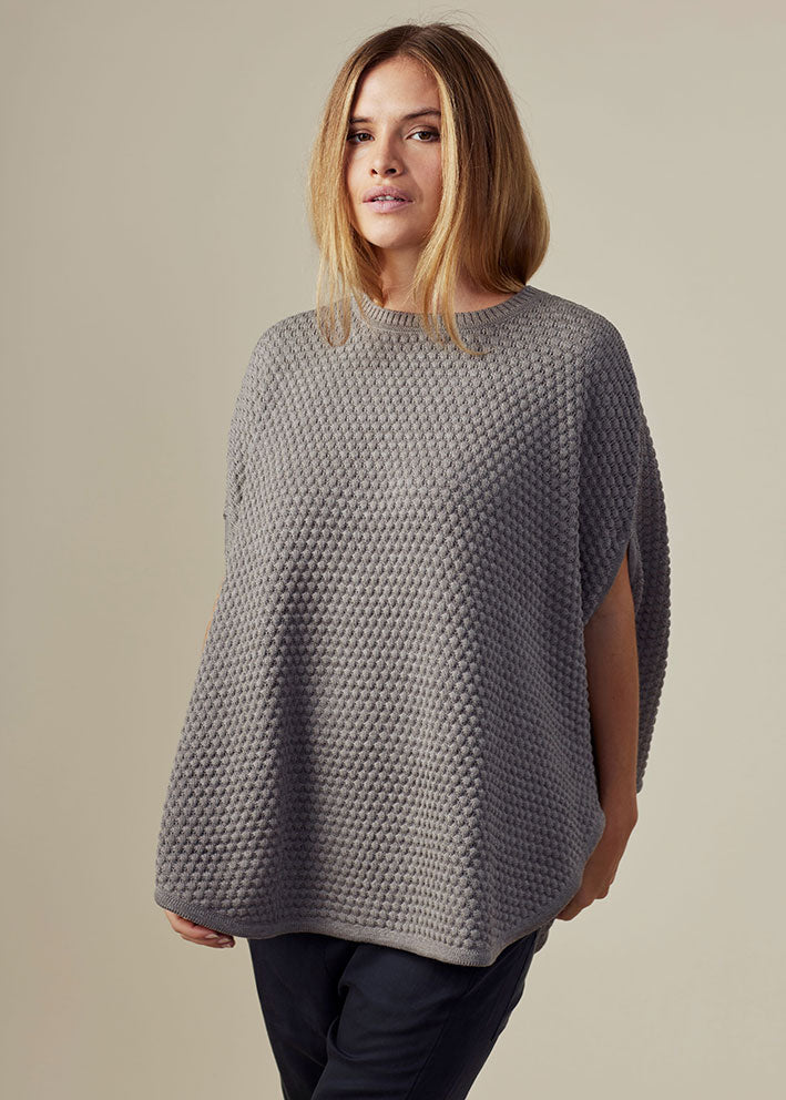 Sibin Linnebjerg Adi Poncho - Sweat Grey