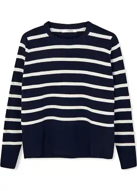 Sibin Linnebjerg Eloise Sweater - Navy/Offwhite