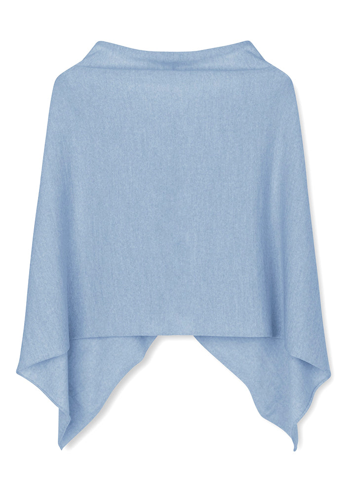 Sibin Linnebjerg Paris poncho - Light blue