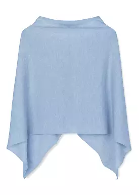 Sibin Linnebjerg Paris poncho - Light blue