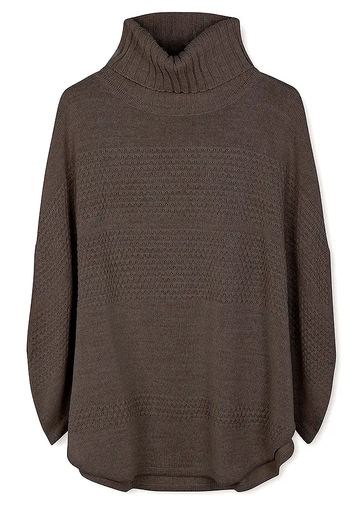 Sibin Linnebjerg Siff Poncho - Coffee