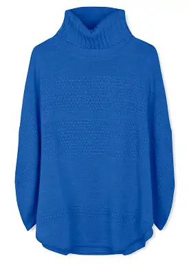 Sibin Linnebjerg Siff Poncho - Crystal Blue