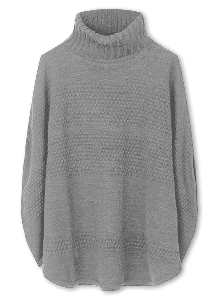 Sibin Linnebjerg Siff Poncho - Sweat Grey