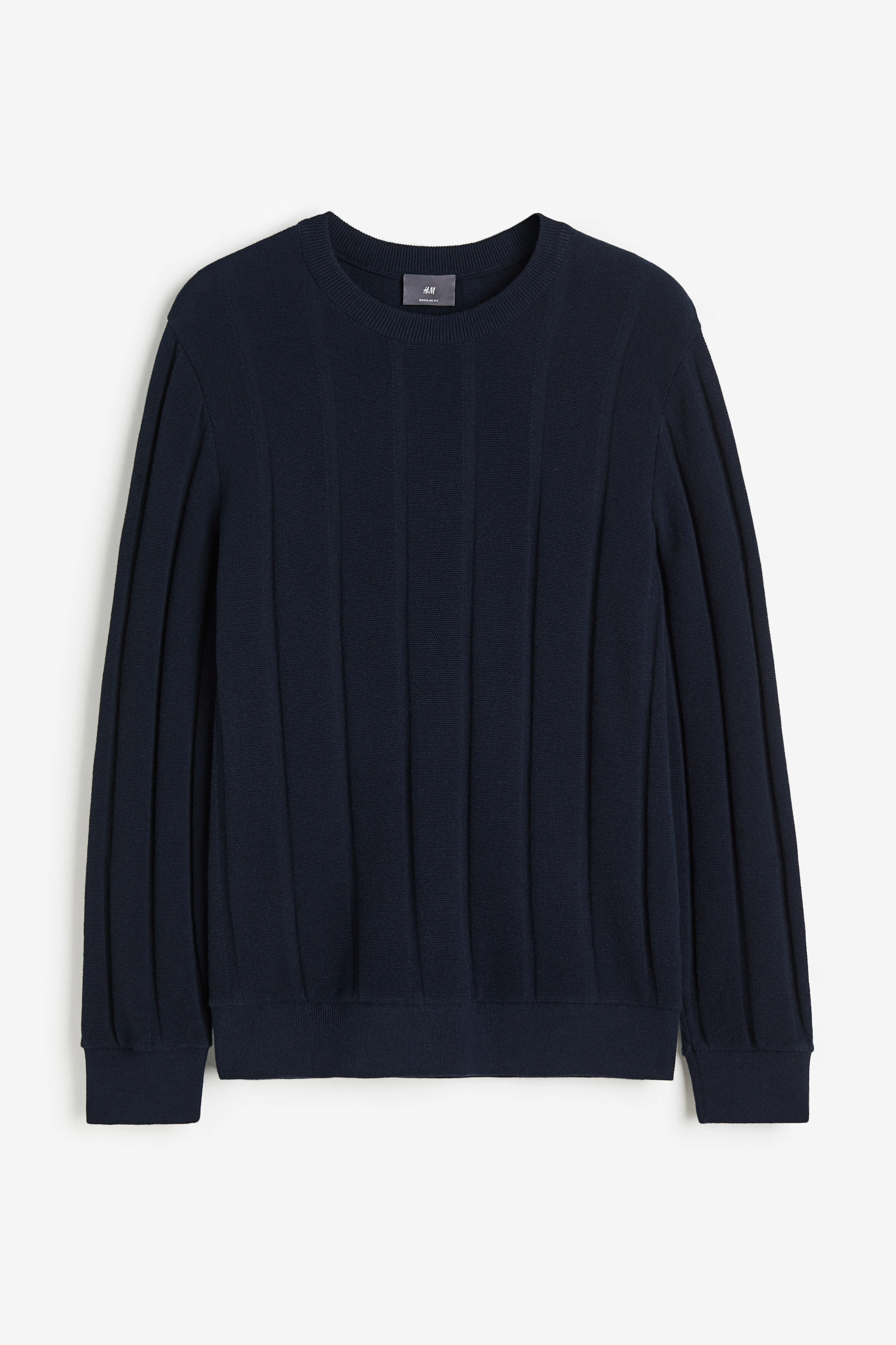 Slim Fit Jumper - Round neck - Long sleeve - Navy blue - Men | H&M GB