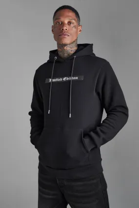 Slim Fit Limited Edition Plaque Hoodie | boohooMAN UK