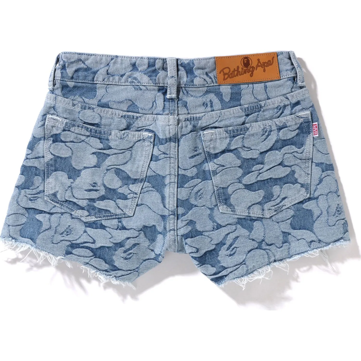 SOLID CAMO DENIM SHORTS LADIES