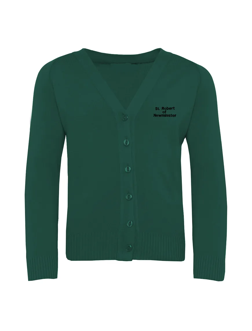 St Robert of Newminster Catholic School Green Cardigan (Year 7 - 9)